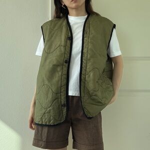 Urban Outfitters Olive Green Quilted Vest